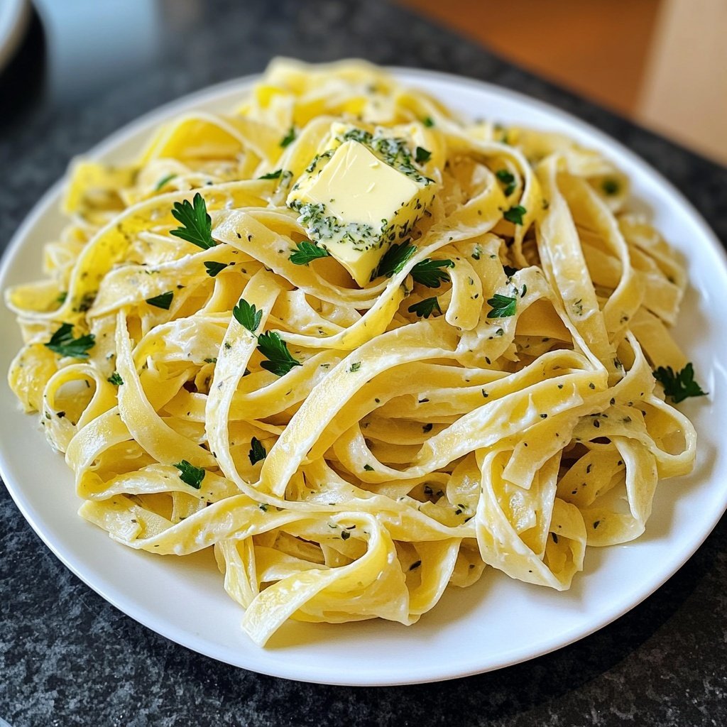 Tagliatelle mit Kräuterbutter