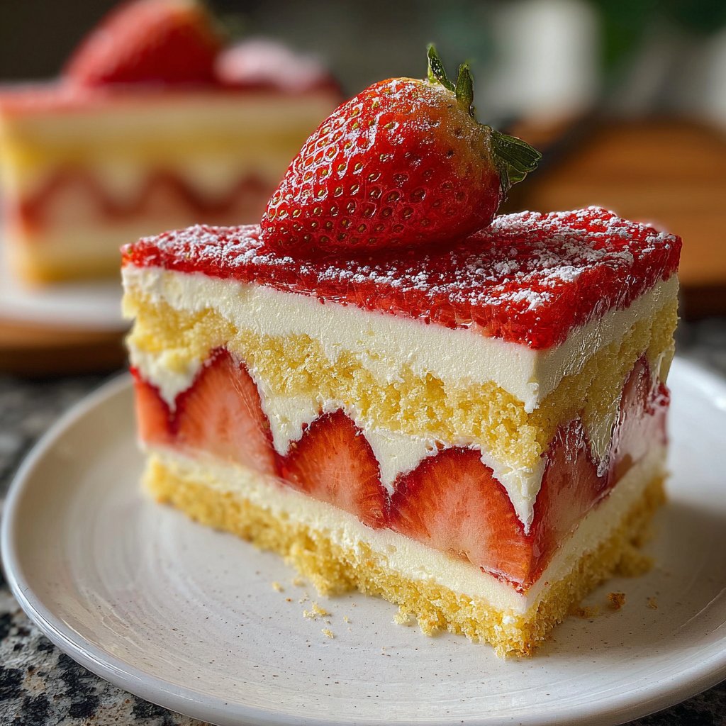 Erdbeerkuchen Mit Vanillepudding