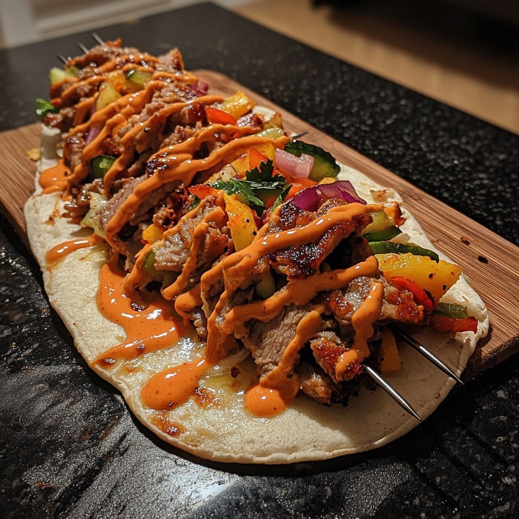 Klassischer Döner Kebab wie vom Imbiss