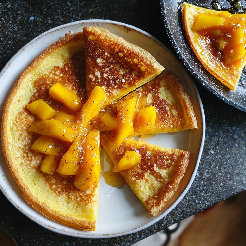 Pfannkuchen mit Mango