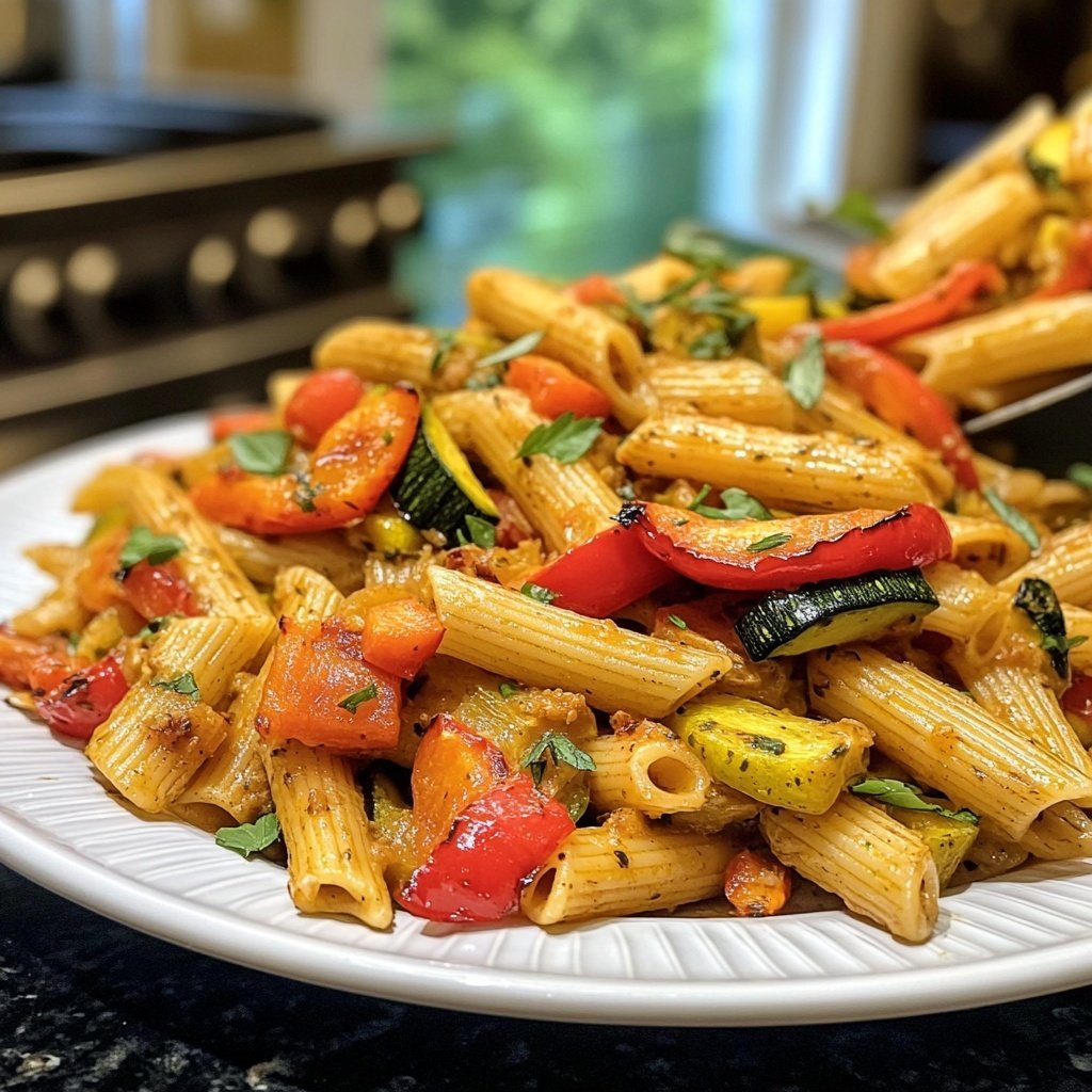 Penne mit Ofengemüse