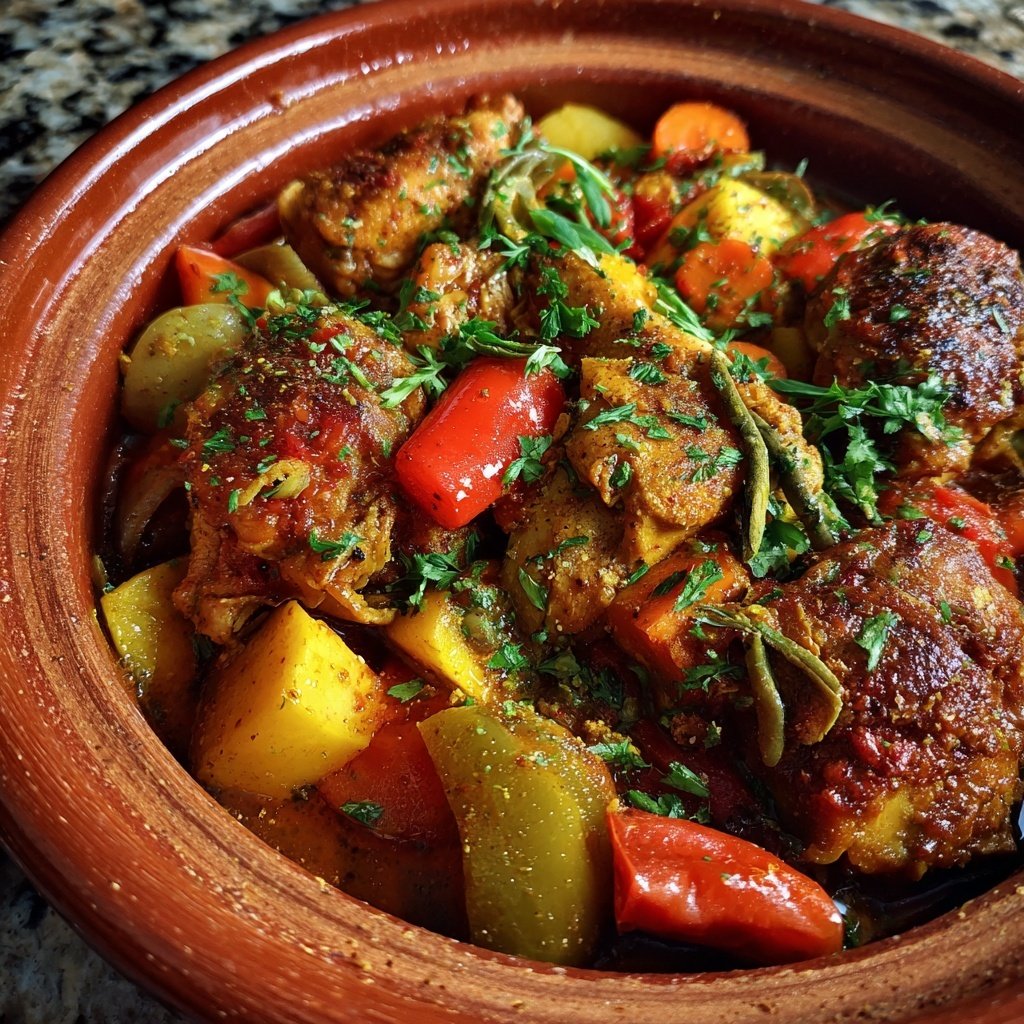 Internationale Küche Marokkanisches Hähnchen-Tagine