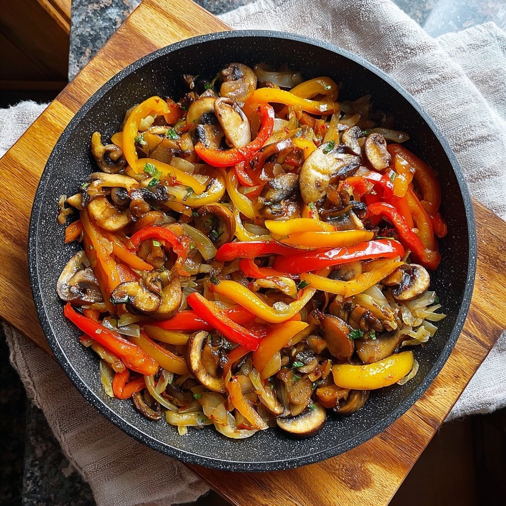 Kalorienarme Reispfanne Mit Champignons