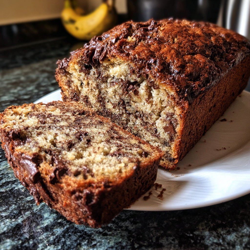 Bananenbrot mit Schokostückchen