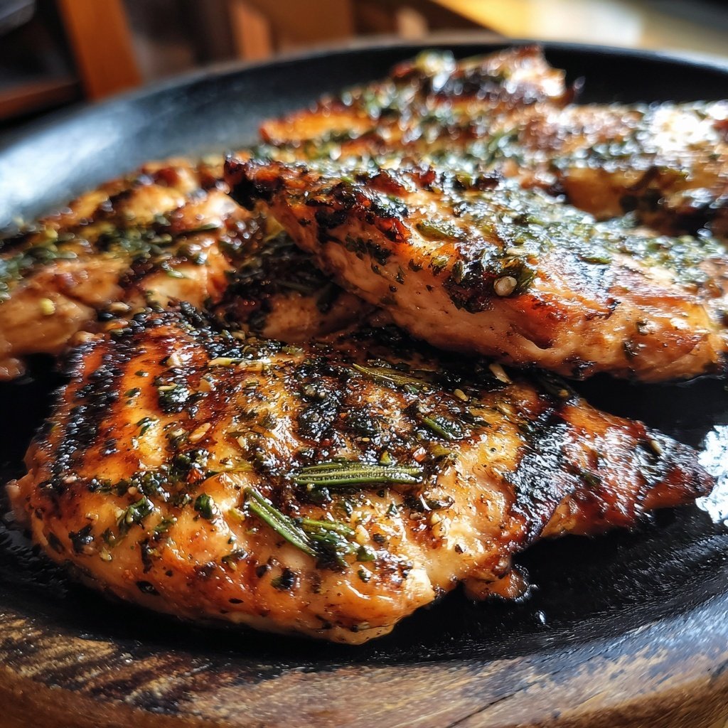 Gegrilltes Hähnchen Mit Kräuter Marinade