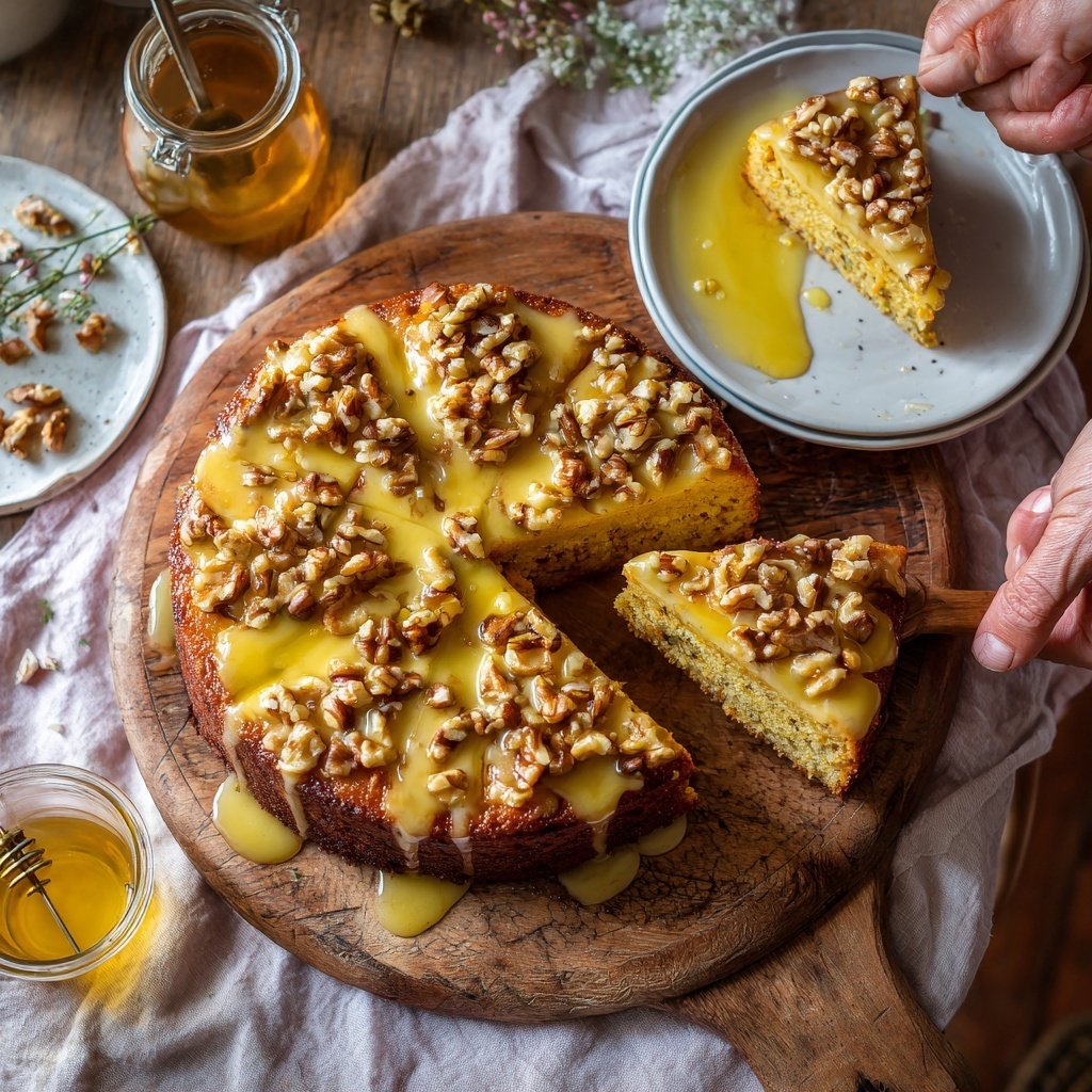 Karottenkuchen Mit Honig Glasur