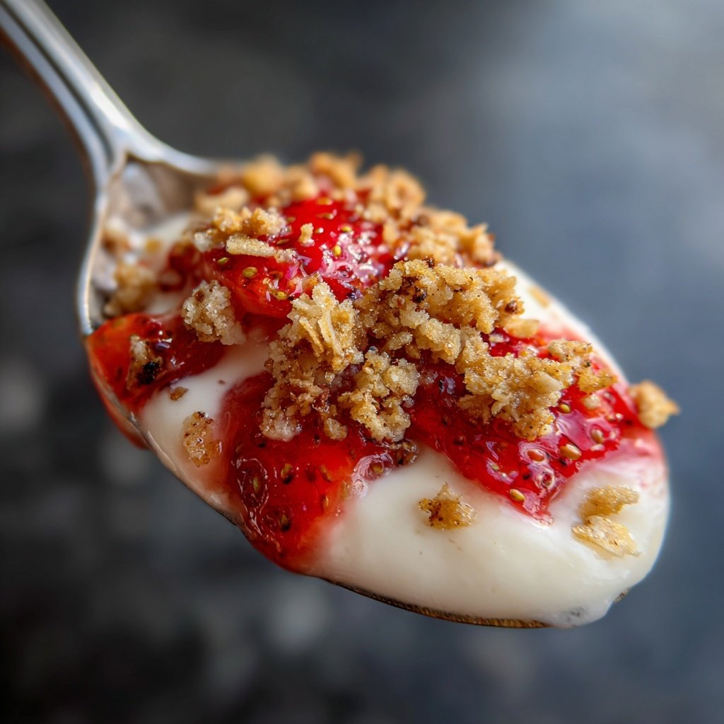 Erdbeer Quark Creme Mit Hafer Crunch